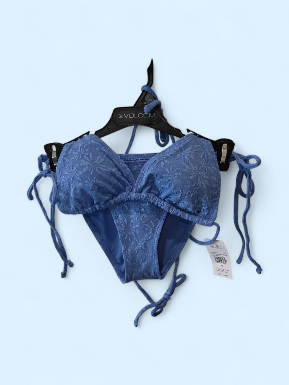 VOLCOM Coco Halter Tri Perwinckle Blue Bikini Set